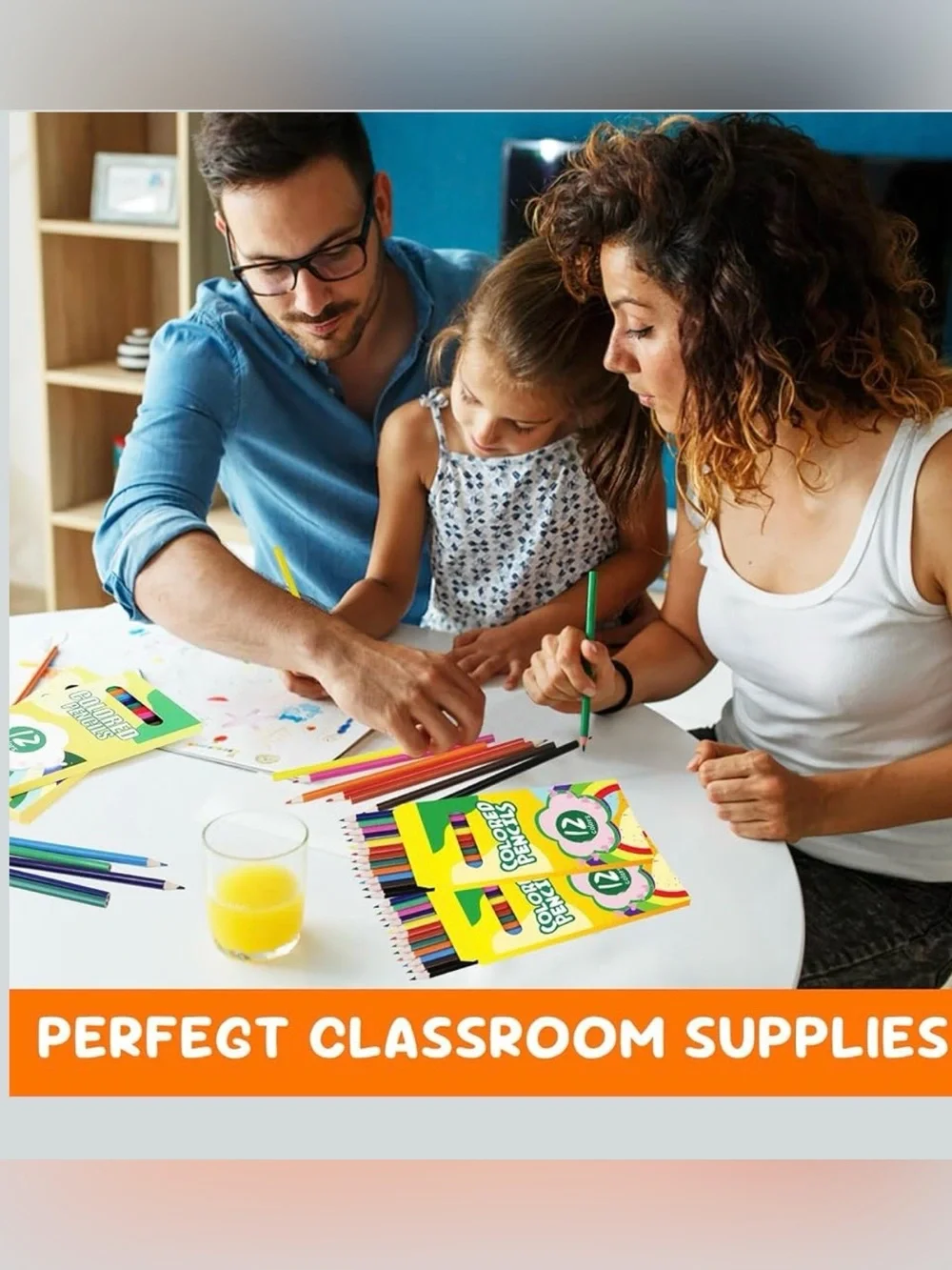 18pcs pre-sharpened Colored Pencils for kids 12-Color Pack